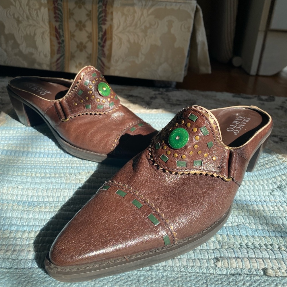 Franco Sarto Leather Mules